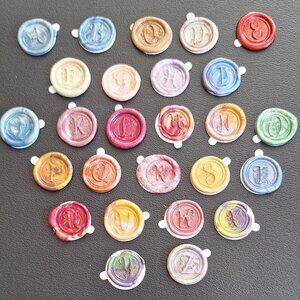 Set of 25 | Wedding Wax Seal Stickers Handmade Self Adhesive Envelope Seals